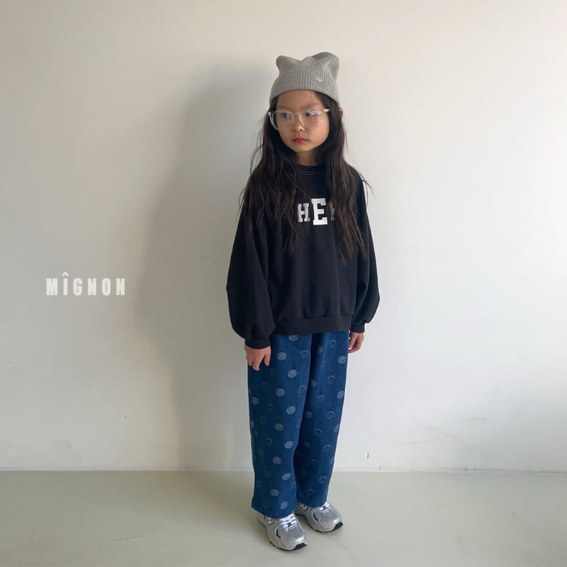 Mignon - Korean Children Fashion - #discoveringself - Smile Denim Pants - 2