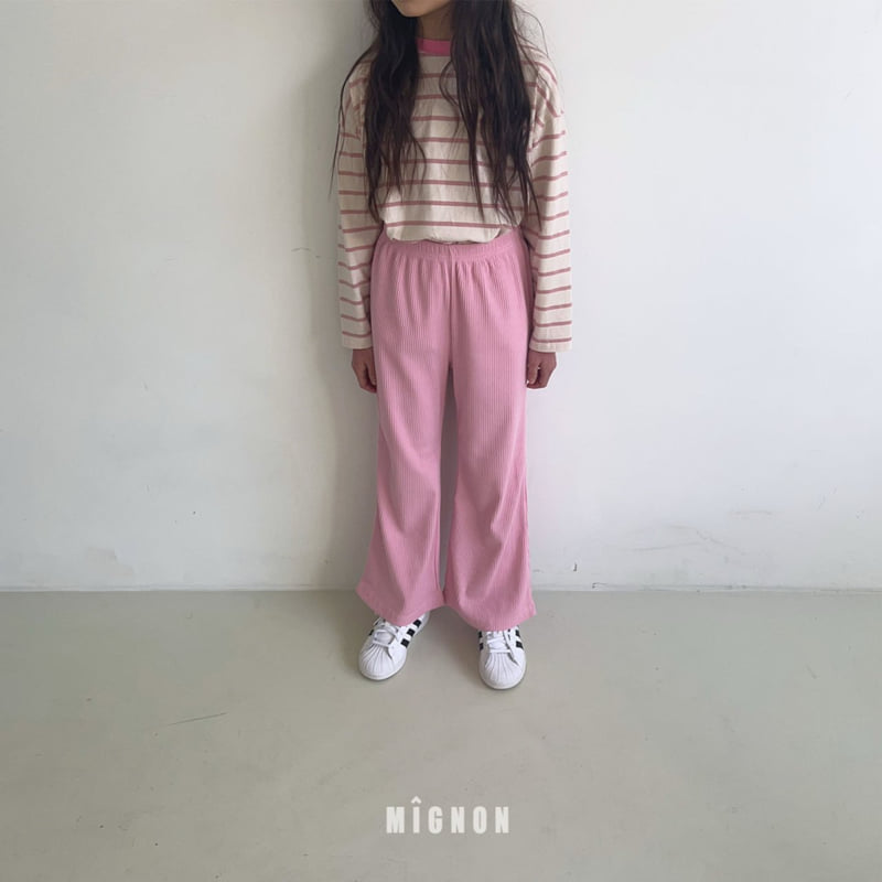 Mignon - Korean Children Fashion - #fashionkids - Bonbon Ribbed Pants - 8