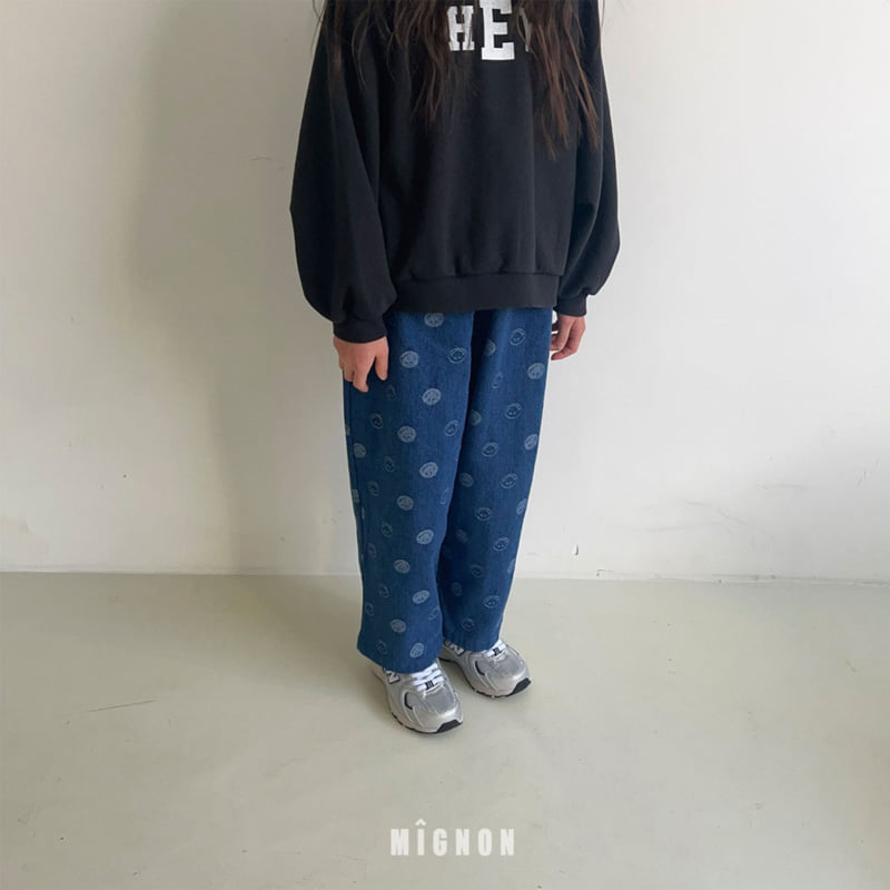 Mignon - Korean Children Fashion - #fashionkids - Smile Denim Pants - 3