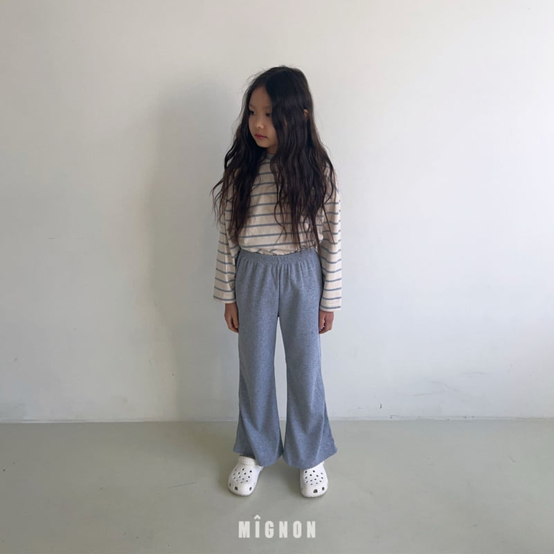 Mignon - Korean Children Fashion - #kidsstore - Bonbon Ribbed Pants - 10