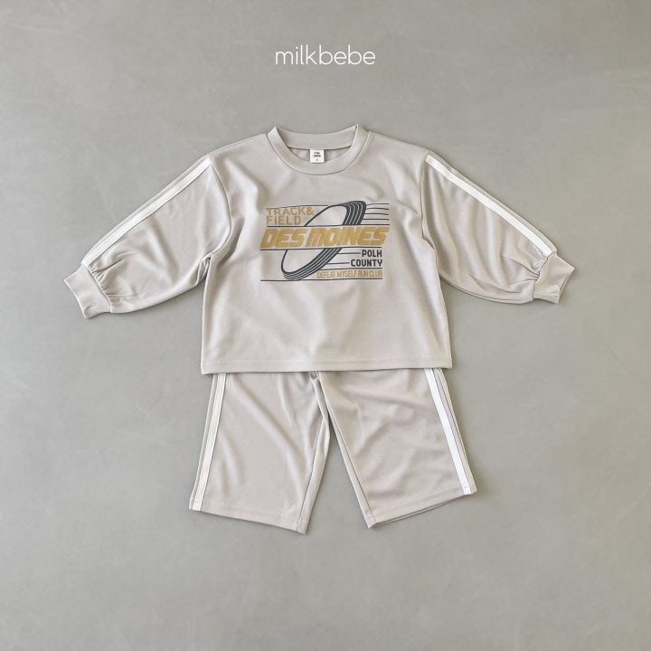 Milk Bebe - Korean Children Fashion - #kidsshorts - Track Top Bottom Set - 7