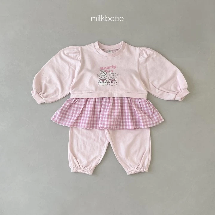 Milk Bebe - Korean Children Fashion - #kidsstore - Sister Bunny Top Bottom Set - 3