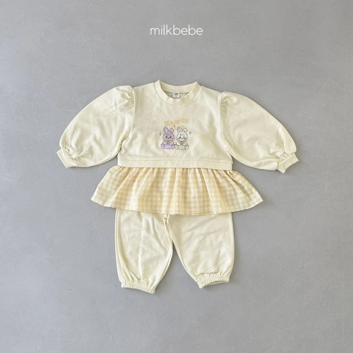 Milk Bebe - Korean Children Fashion - #magicofchildhood - Sister Bunny Top Bottom Set - 7