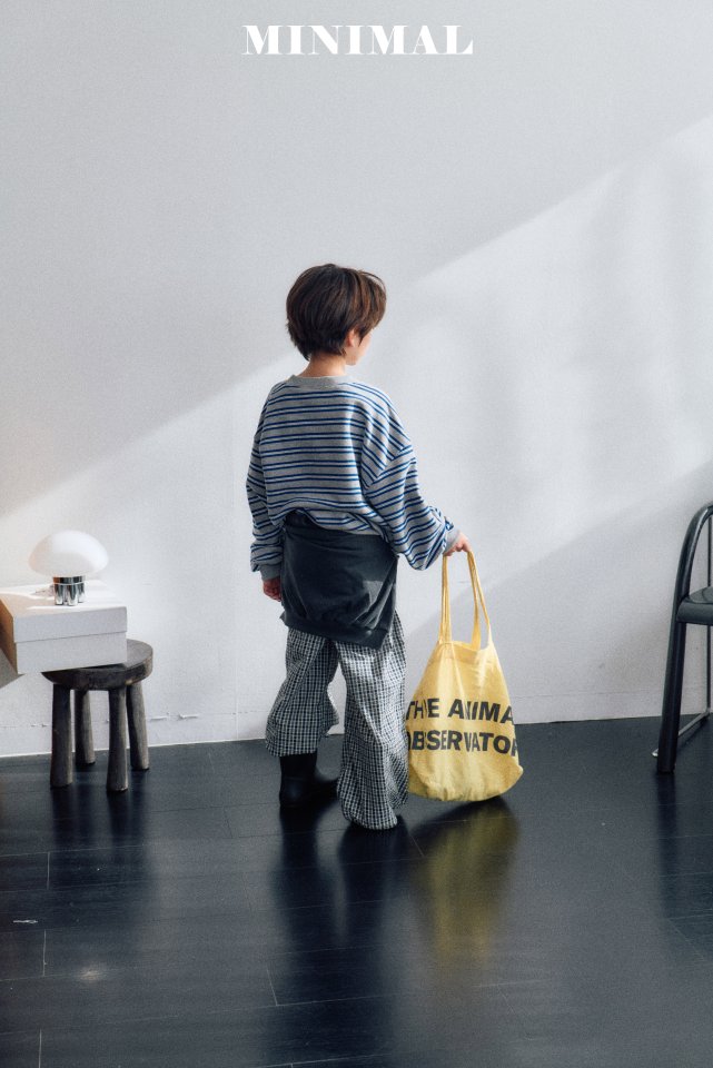 Minimal - Korean Children Fashion - #Kfashion4kids - Bucket Check Pants - 6