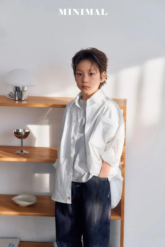 Minimal - Korean Children Fashion - #childrensboutique - Point White Shirt - 9