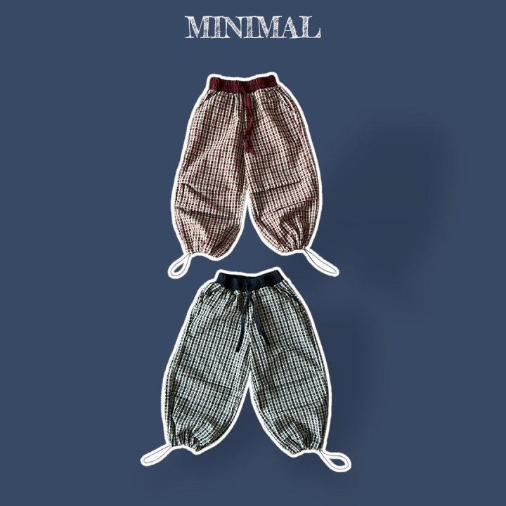 Minimal - Korean Children Fashion - #discoveringself - Bucket Check Pants