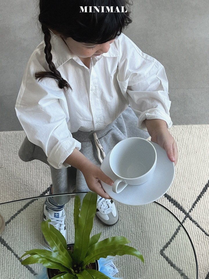 Minimal - Korean Children Fashion - #fashionkids - Point White Shirt - 12