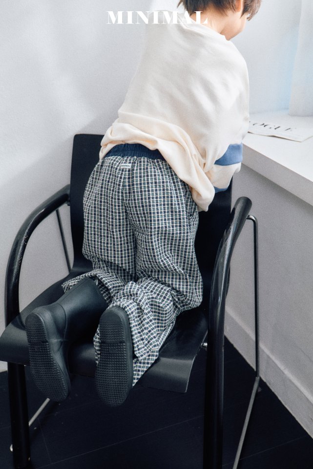 Minimal - Korean Children Fashion - #minifashionista - Bucket Check Pants - 9
