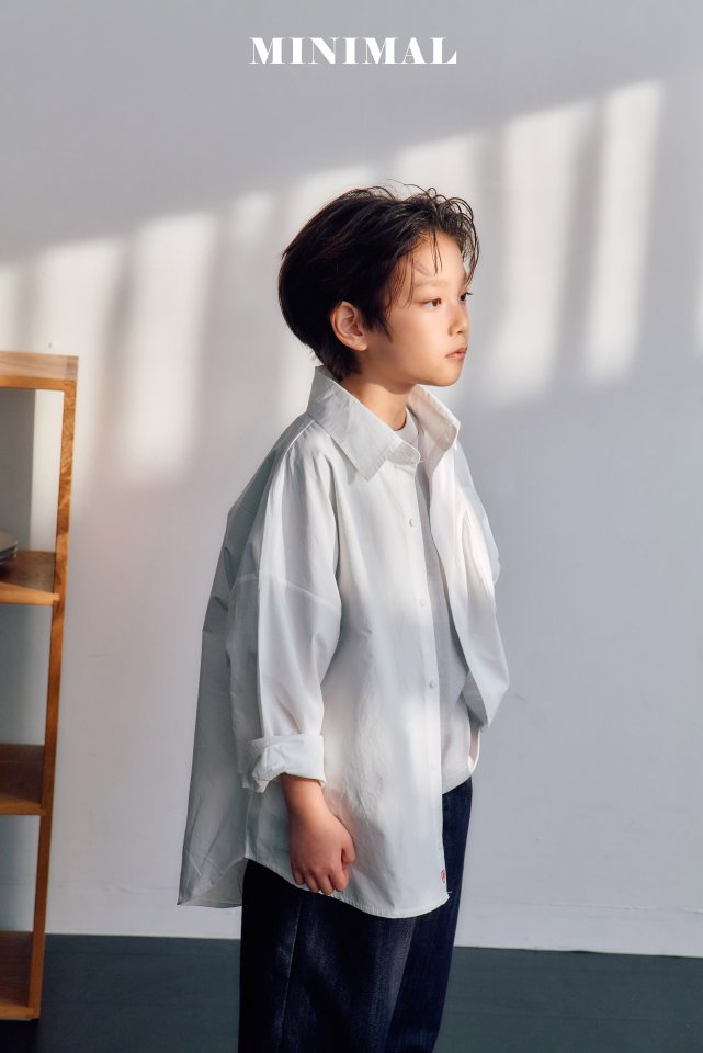 Minimal - Korean Children Fashion - #stylishchildhood - Point White Shirt - 7