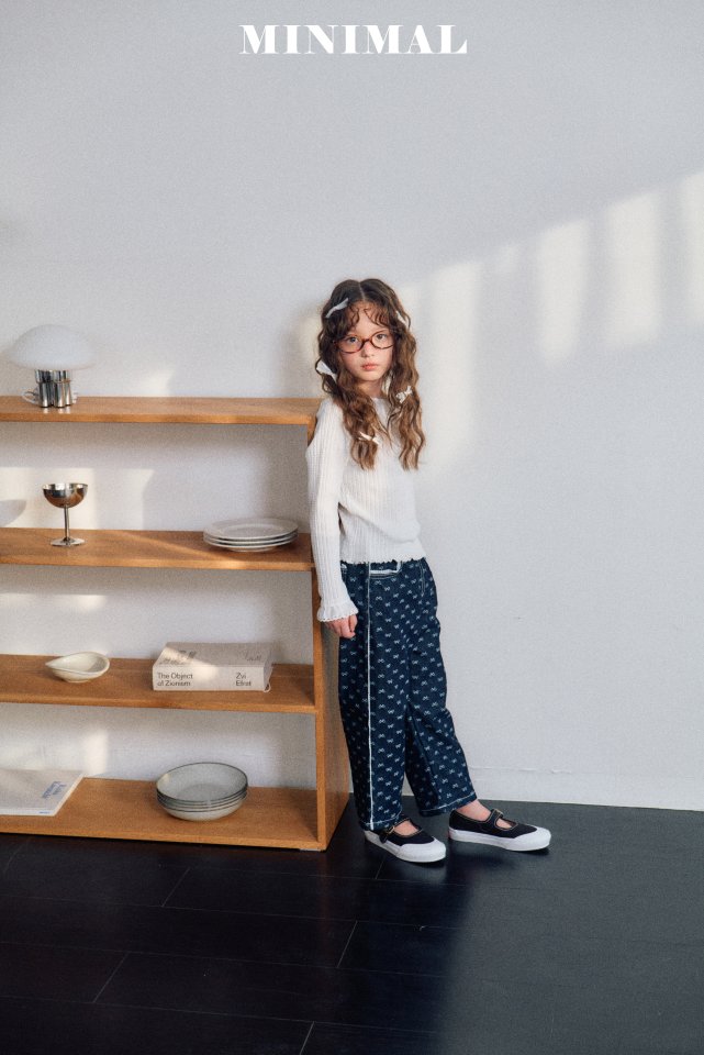 Minimal - Korean Children Fashion - #prettylittlegirls - Ribbon Lace Denim Pants - 4