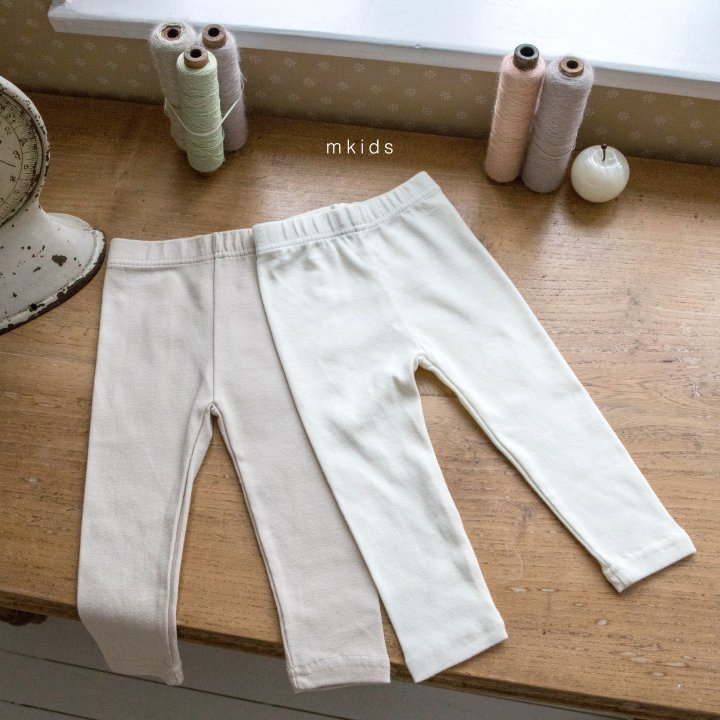 Mkids - Korean Baby Fashion - #babyfashion - Cream Leggings - 2