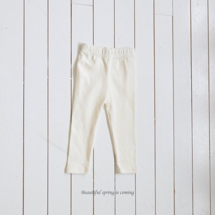 Mkids - Korean Baby Fashion - #babyfever - Cream Leggings - 3