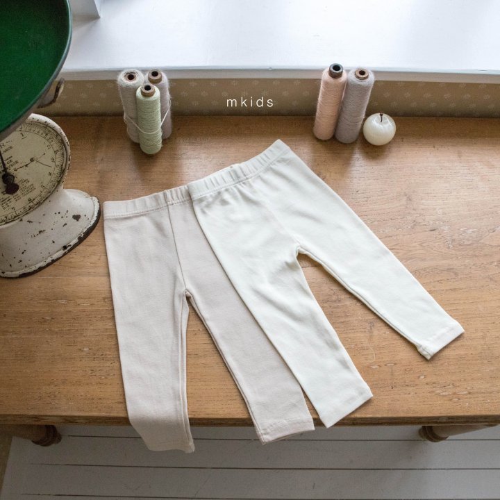 Mkids - Korean Baby Fashion - #babylifestyle - Cream Leggings - 5