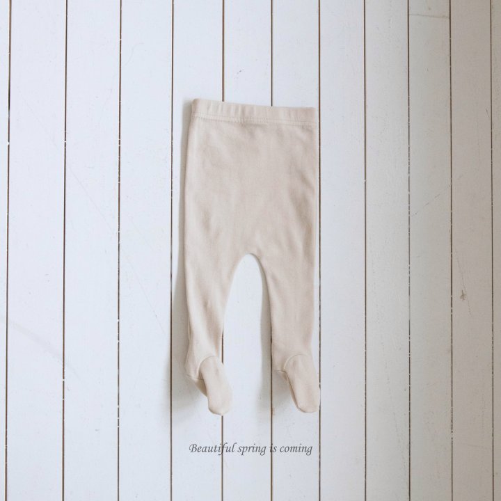 Mkids - Korean Baby Fashion - #babyoutfit - Cream Foot Leggings - 7