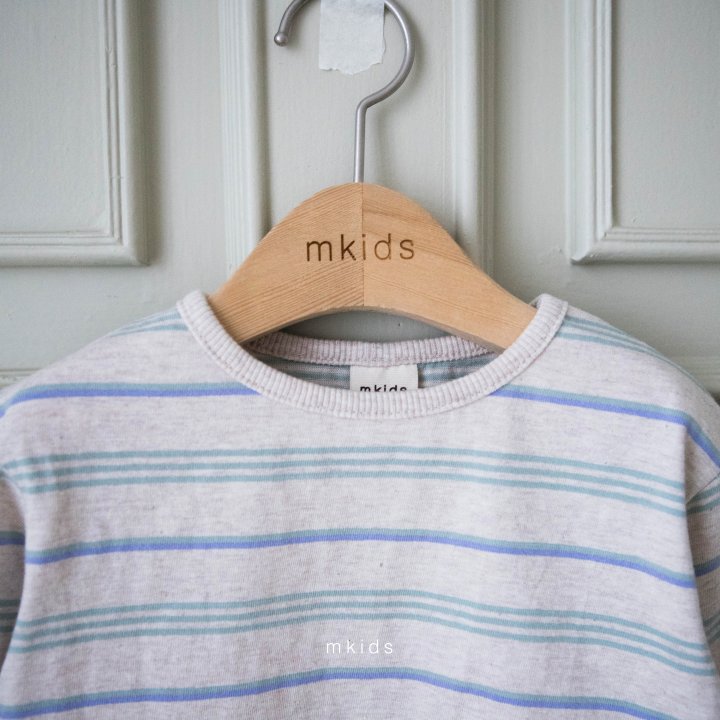 Mkids - Korean Baby Fashion - #babywear - Cream Stripe Tee - 3