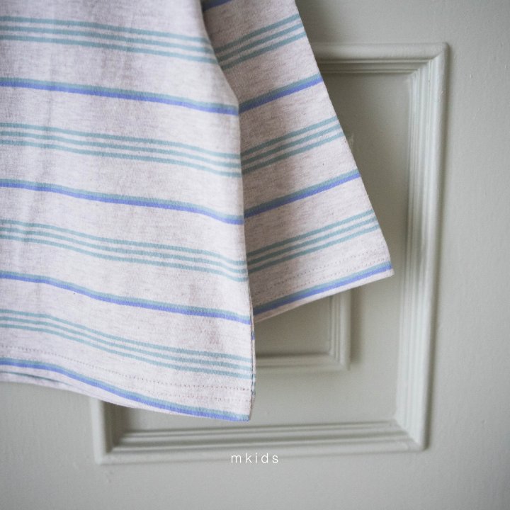 Mkids - Korean Baby Fashion - #babywear - Cream Stripe Tee - 4