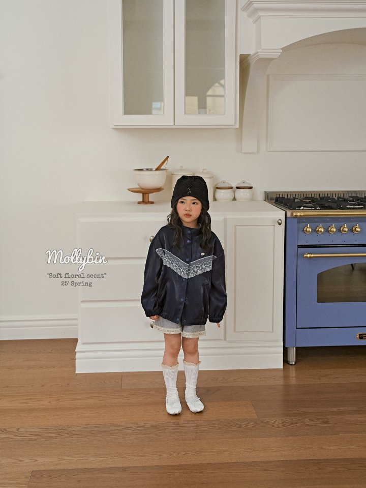 Mollybin - Korean Children Fashion - #kidzfashiontrend - Satin Lace Jacket - 4