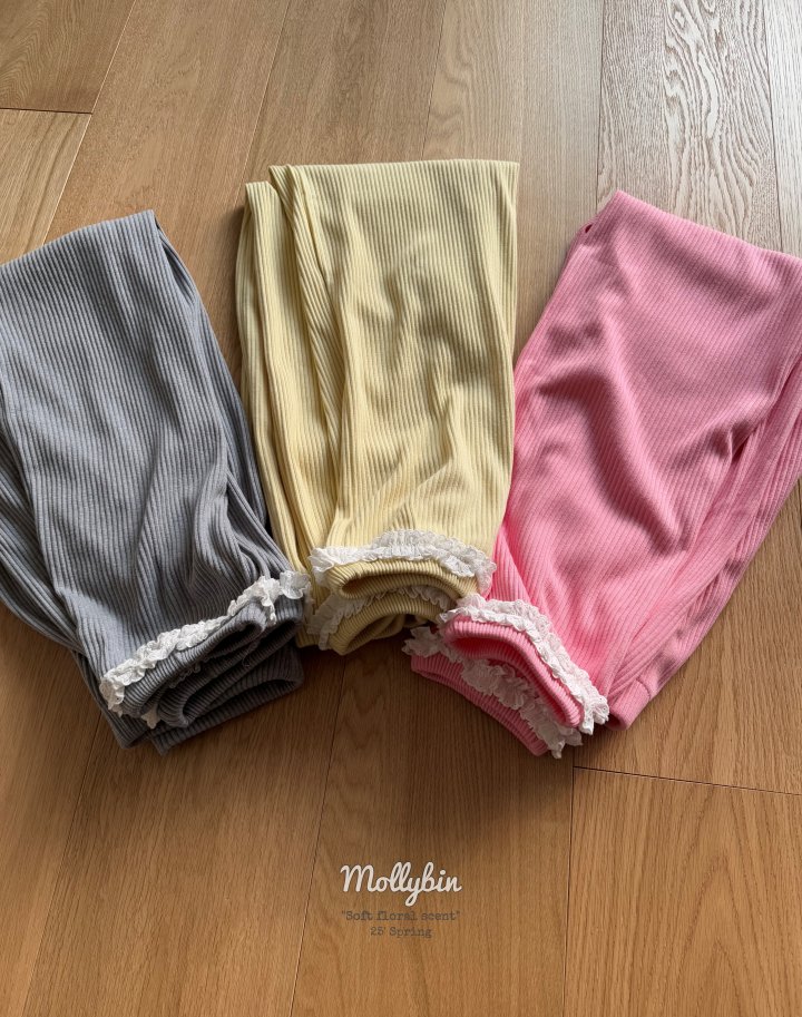 Mollybin - Korean Children Fashion - #designkidswear - Love Ribbed Pants - 12