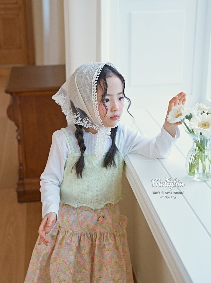 Mollybin - Korean Children Fashion - #discoveringself - Eyelet Layered Tee - 5