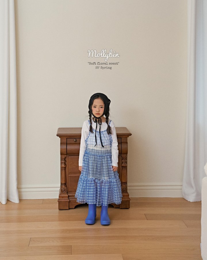 Mollybin - Korean Children Fashion - #fashionkids - Check Tutu One-piece - 3