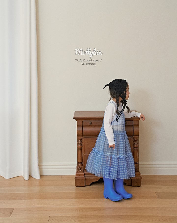 Mollybin - Korean Children Fashion - #fashionkids - Check Tutu One-piece - 4