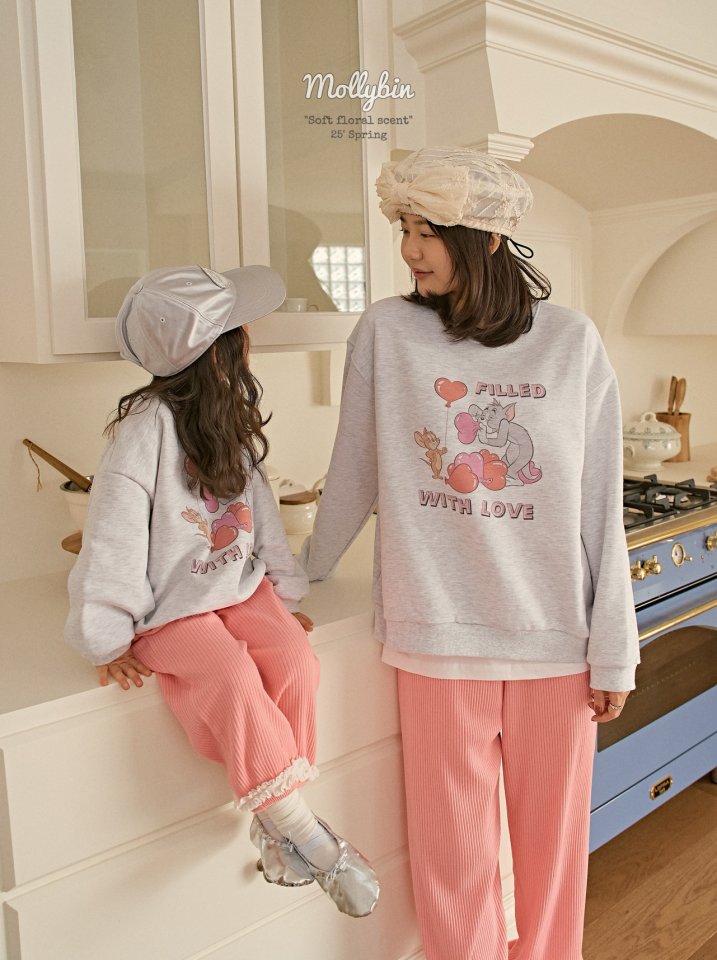 Mollybin - Korean Children Fashion - #kidsshorts - Love Sweatshirts - 3