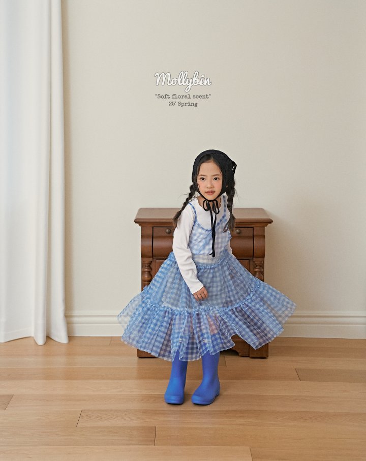 Mollybin - Korean Children Fashion - #kidzfashiontrend - Check Tutu One-piece - 6