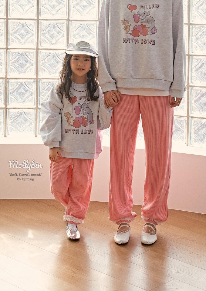 Mollybin - Korean Children Fashion - #kidzfashiontrend - Love Ribbed Pants - 3