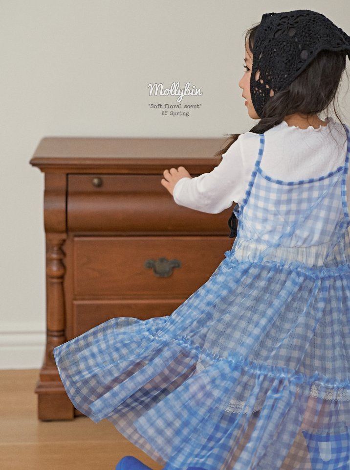 Mollybin - Korean Children Fashion - #littlefashionista - Check Tutu One-piece - 8