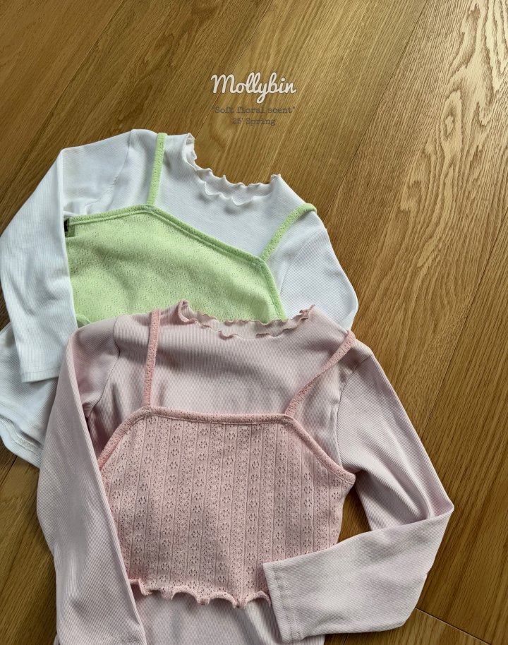 Mollybin - Korean Children Fashion - #magicofchildhood - Eyelet Layered Tee - 12