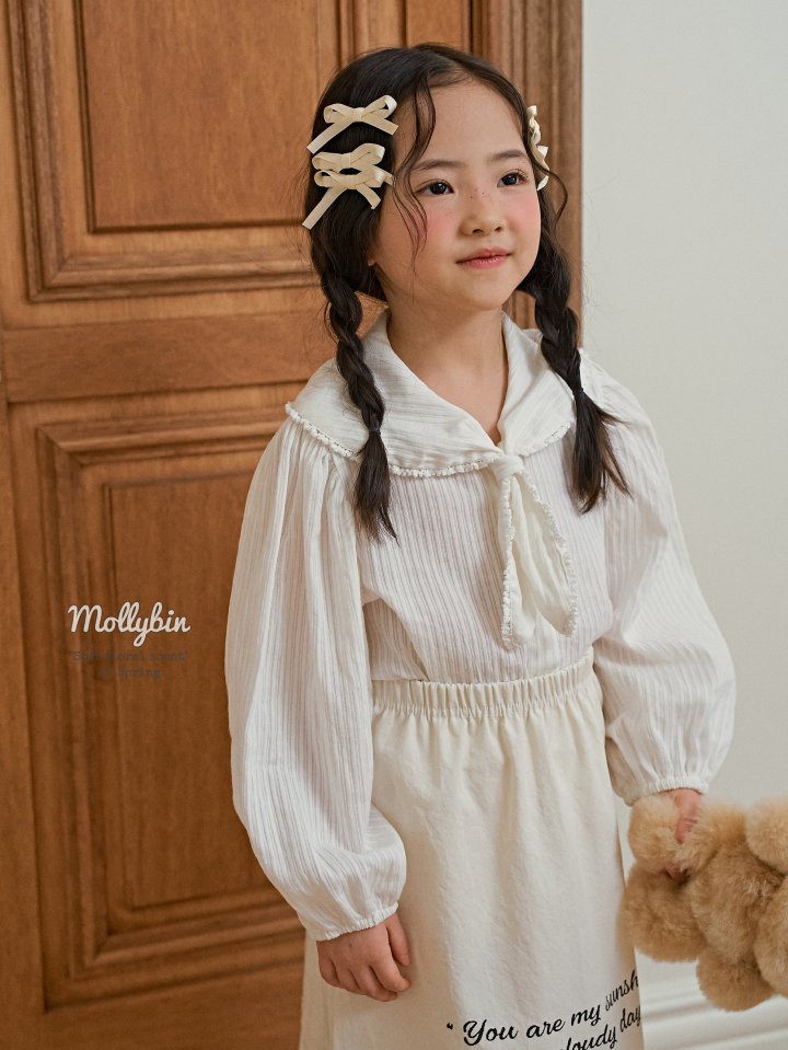 Mollybin - Korean Children Fashion - #littlefashionista - Sailor Soft Blouse - 4