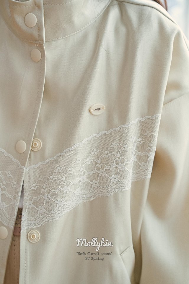 Mollybin - Korean Children Fashion - #stylishchildhood - Satin Lace Jacket - 11