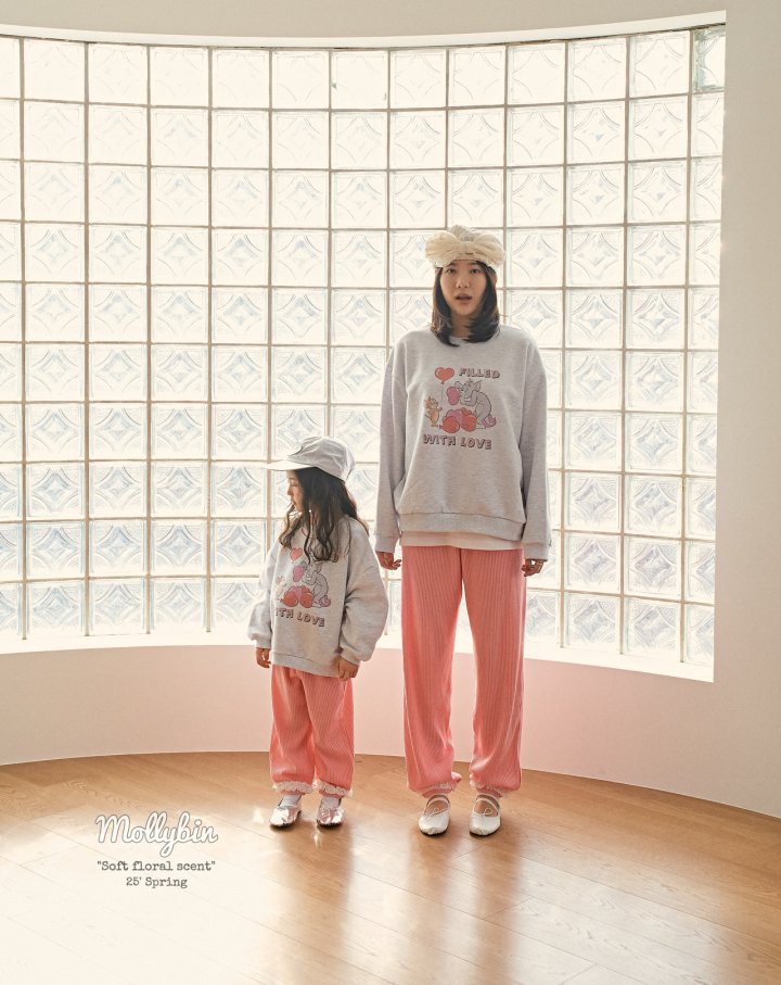 Mollybin - Korean Children Fashion - #toddlerclothing - Love Sweatshirts - 12