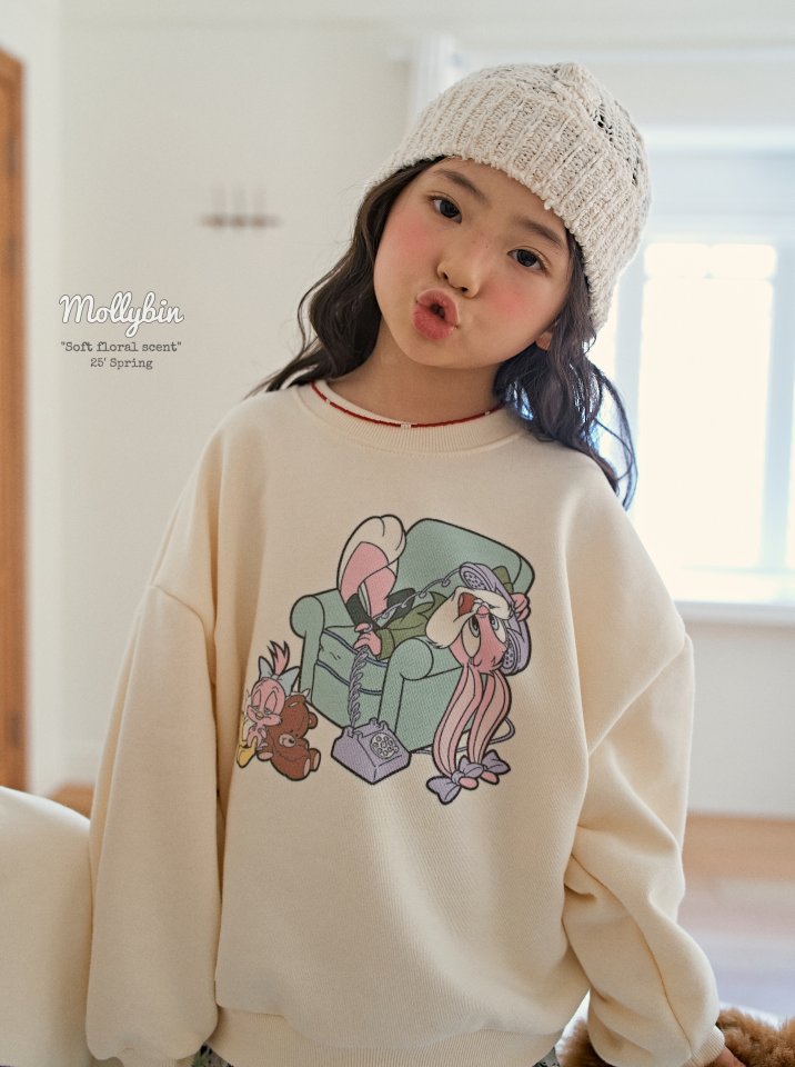 Mollybin - Korean Women Fashion - #momslook - Bunny Sweatshirts MOM - 12