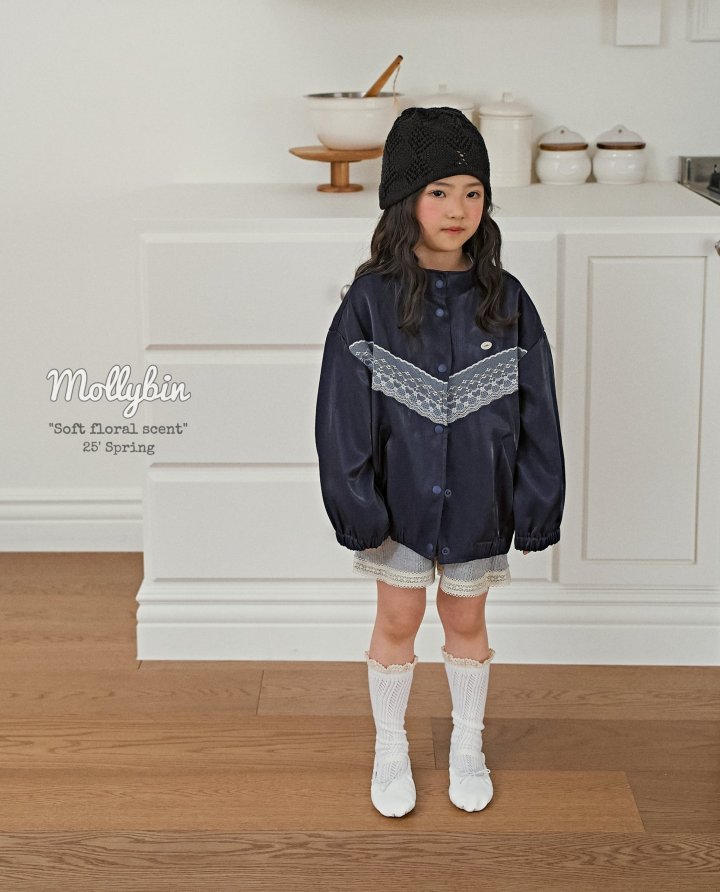 Mollybin - Korean Women Fashion - #thatsdarling - Satin Lace Jacket MOM - 3