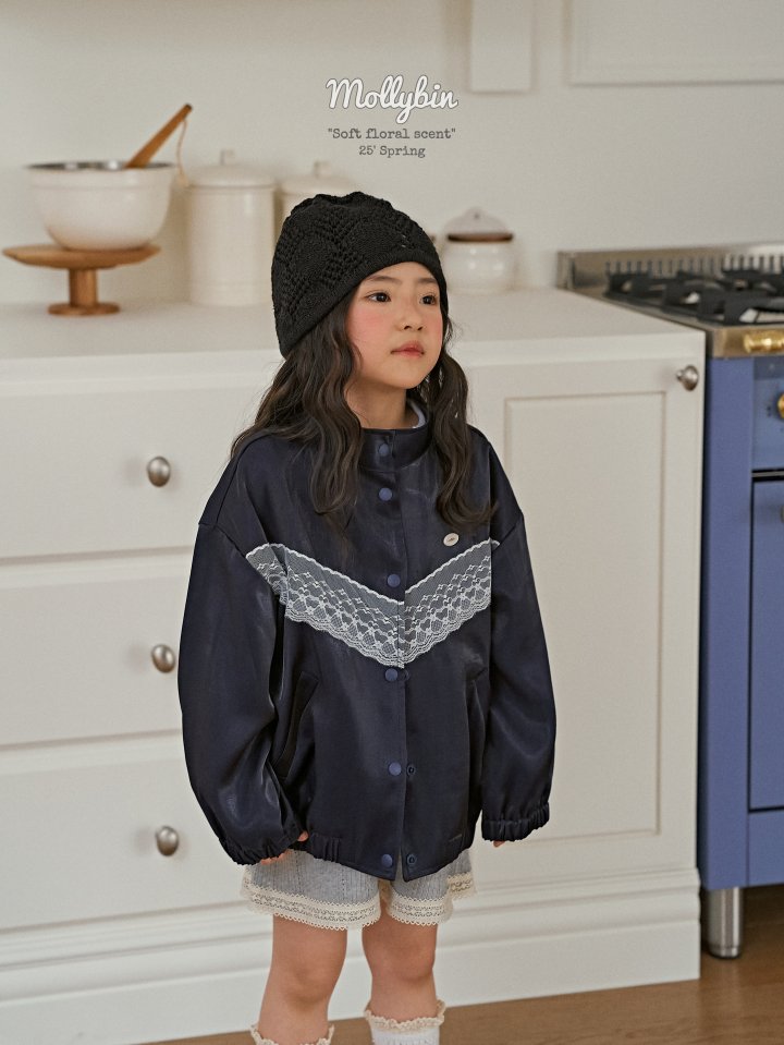 Mollybin - Korean Women Fashion - #thatsdarling - Satin Lace Jacket MOM - 4