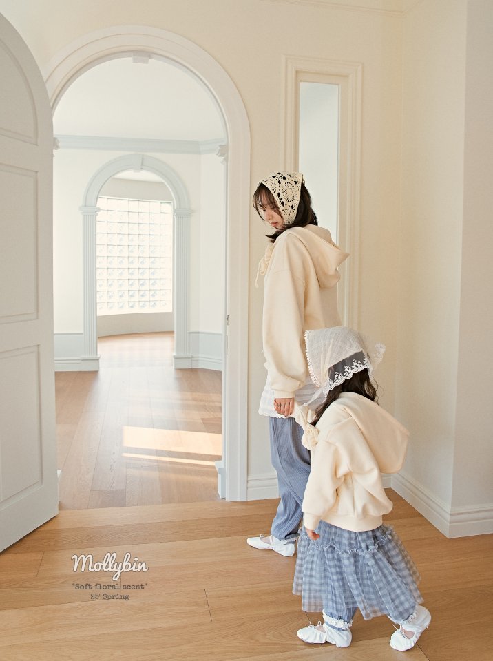 Mollybin - Korean Women Fashion - #womensfashion - Flower Hooded Zip-up Jacket MOM - 10