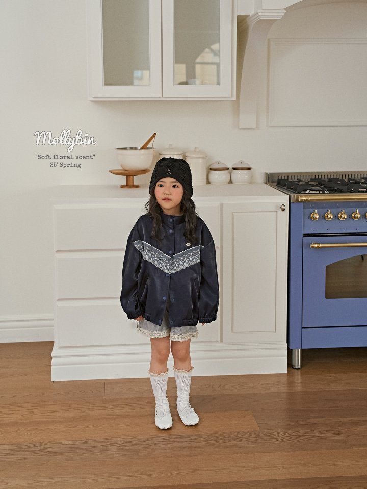 Mollybin - Korean Women Fashion - #womensfashion - Satin Lace Jacket MOM - 6
