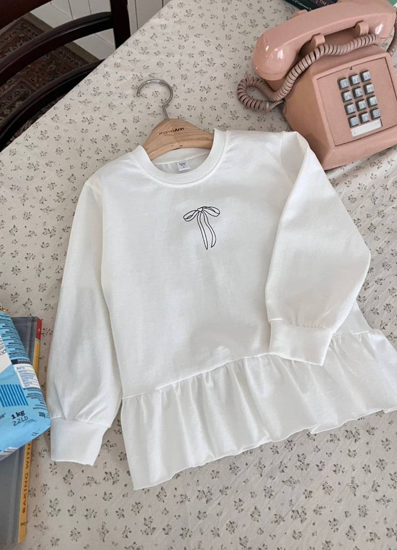 Momo Ann - Korean Children Fashion - #fashionkids - Frill Long Tee - 10