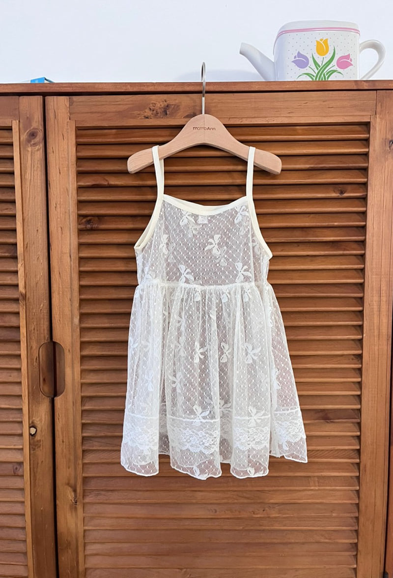 Momo Ann - Korean Children Fashion - #fashionkids - Ribbon Mesh One-piece - 10