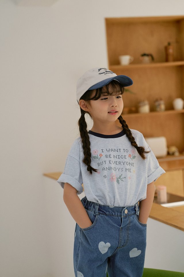 Momo Ann - Korean Children Fashion - #littlefashionista - Heart Jeans - 3