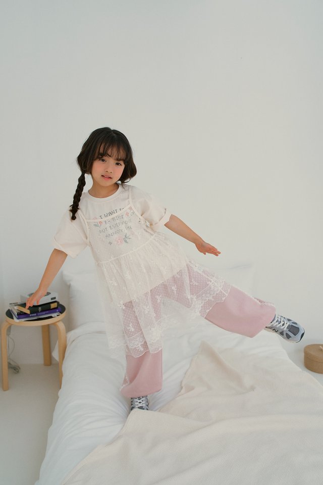 Momo Ann - Korean Children Fashion - #prettylittlegirls - Ribbon Mesh One-piece - 2
