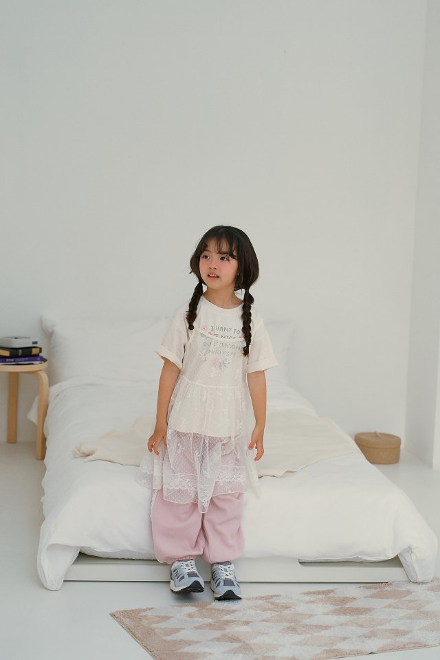 Momo Ann - Korean Children Fashion - #todddlerfashion - Ribbon Mesh One-piece - 3