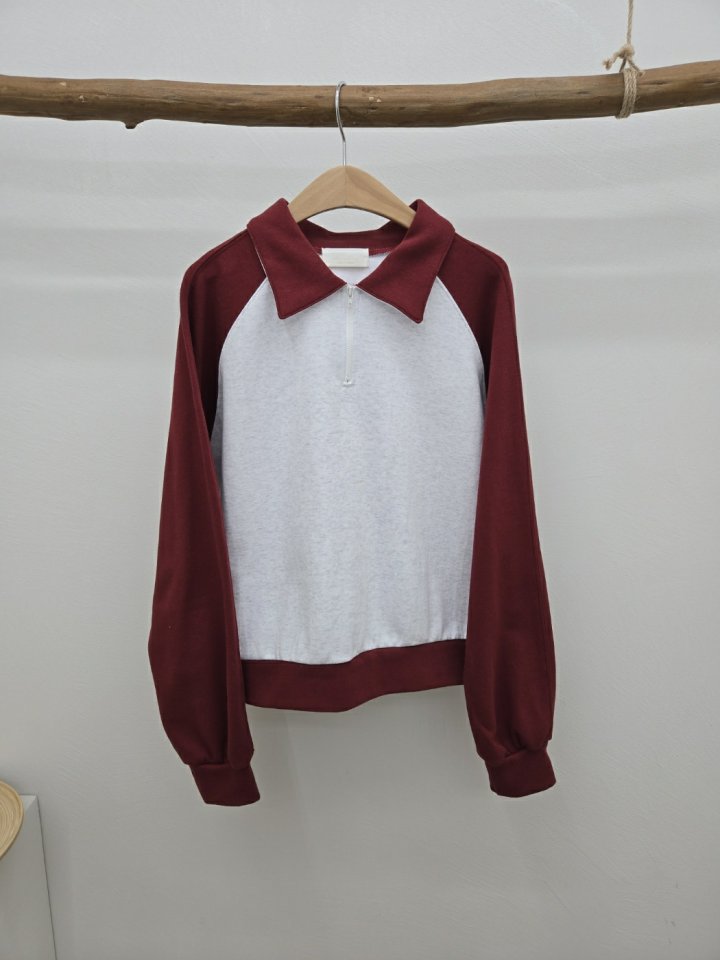 Most - Korean Women Fashion - #womensfashion - Colored Collar Tee - 3