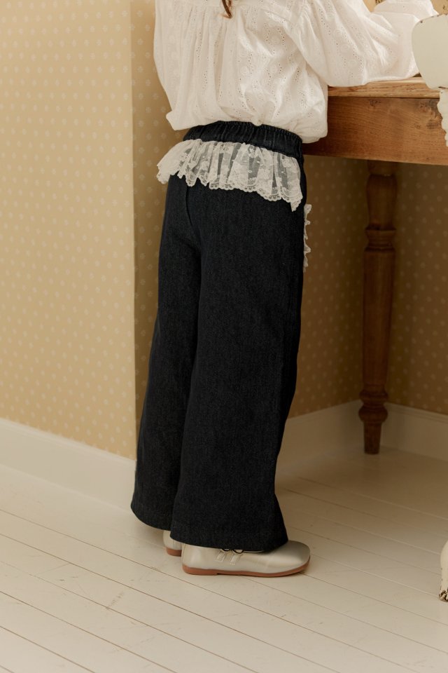 Mumunbaba - Korean Children Fashion - #designkidswear - Lace Wide Pants - 3