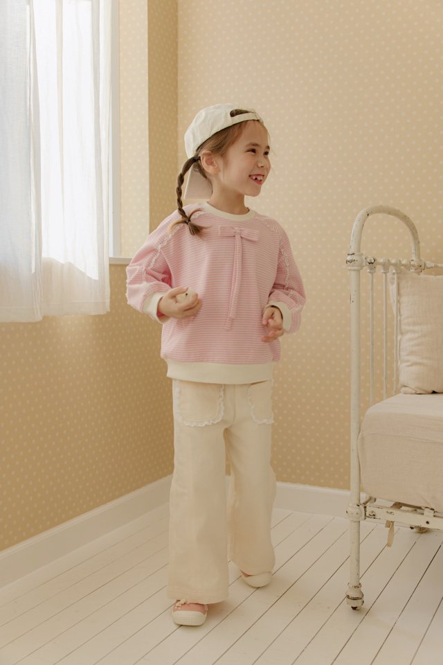 Mumunbaba - Korean Children Fashion - #fashionkids - Juilliard Ribbon Tee - 3