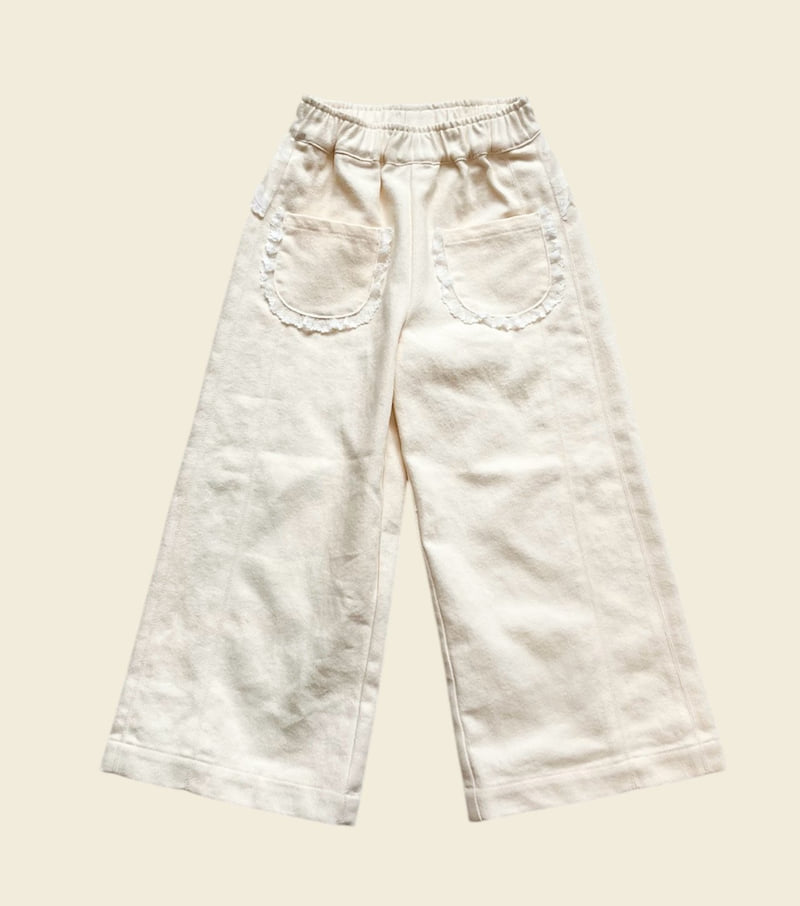 Mumunbaba - Korean Children Fashion - #littlefashionista - Lace Wide Pants - 10