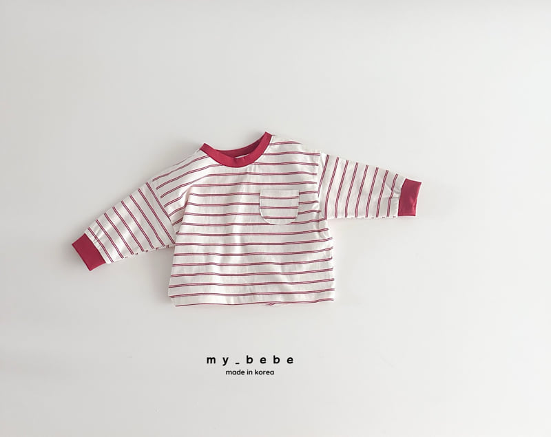 My Bebe - Korean Baby Fashion - #babyboutique - Bombom Stripe Tee - 7