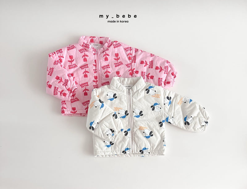 My Bebe - Korean Baby Fashion - #babyboutique - Printed Bonding Jacket