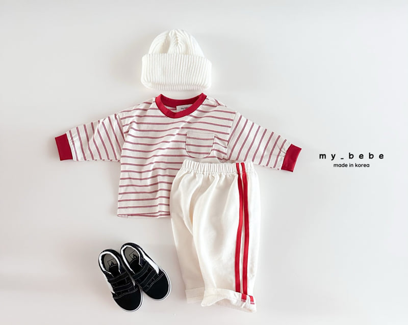 My Bebe - Korean Baby Fashion - #babyboutique - Bombom Tape Pants - 7
